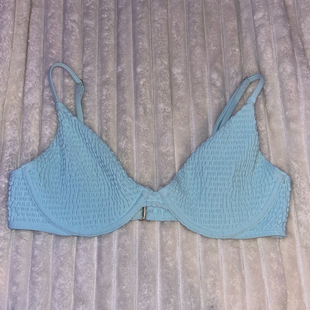 light blue hollister bikini top